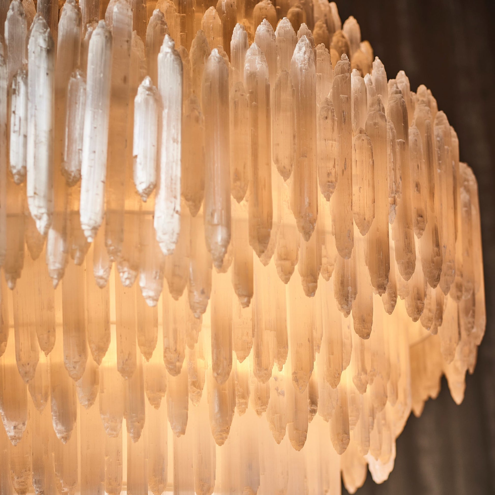 Art Selenite Layer Round Chandelier - Richardrider