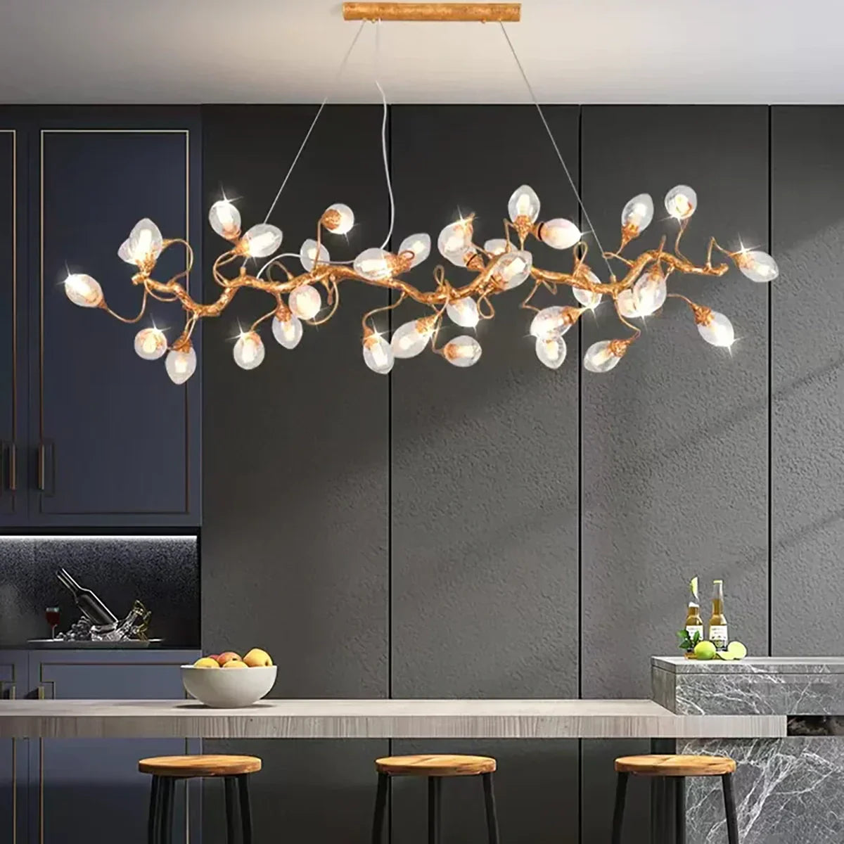 Art Clear Elegance Bubble Branch Linear Chandelier - Richardrider