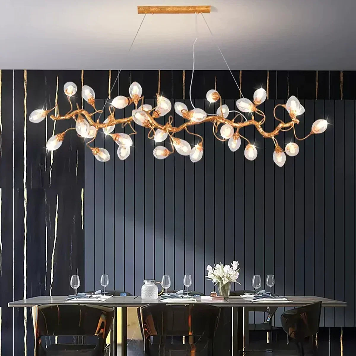 Art Clear Elegance Bubble Branch Linear Chandelier - Richardrider
