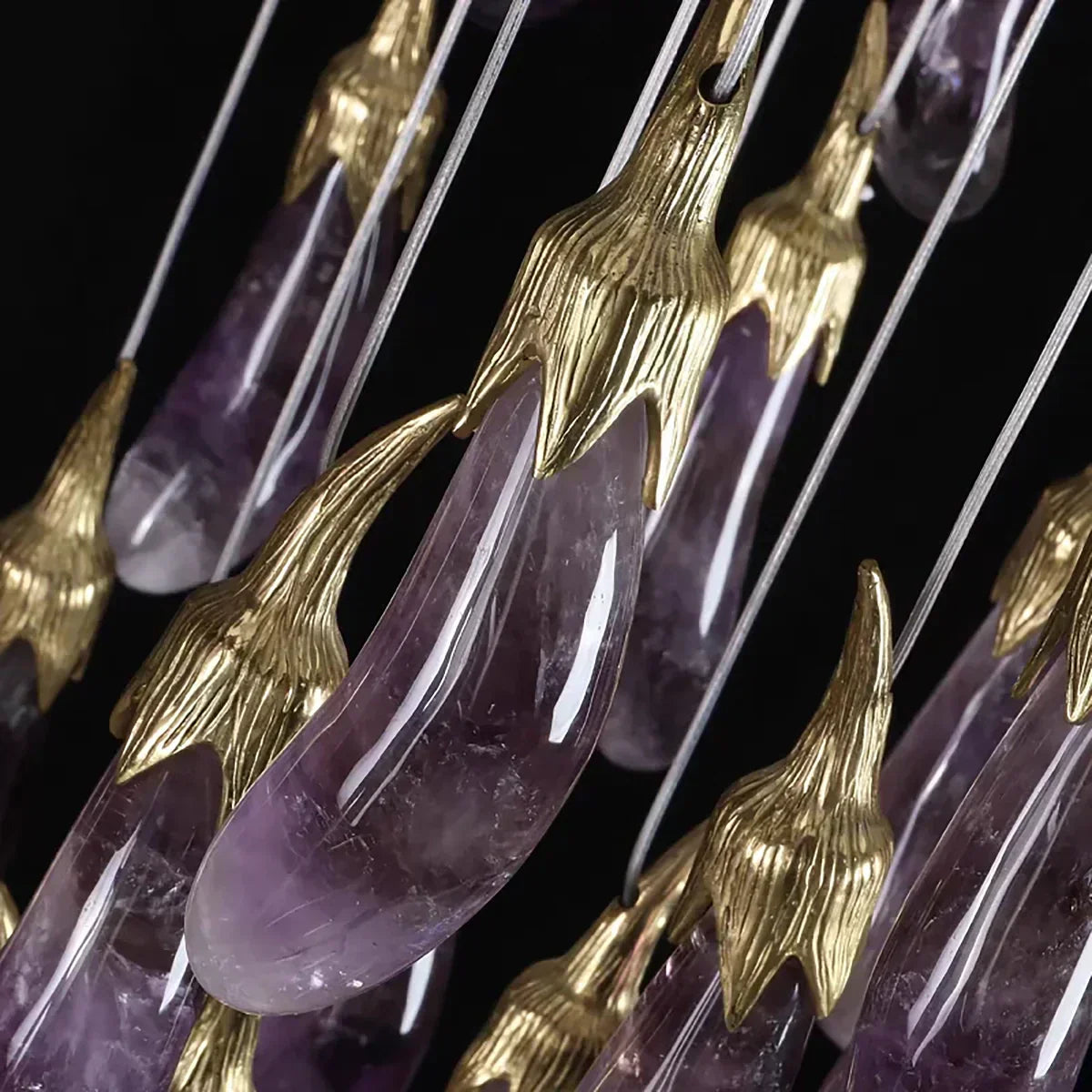 Eggplant-shaped Chandelier Purple Color - Richardrider