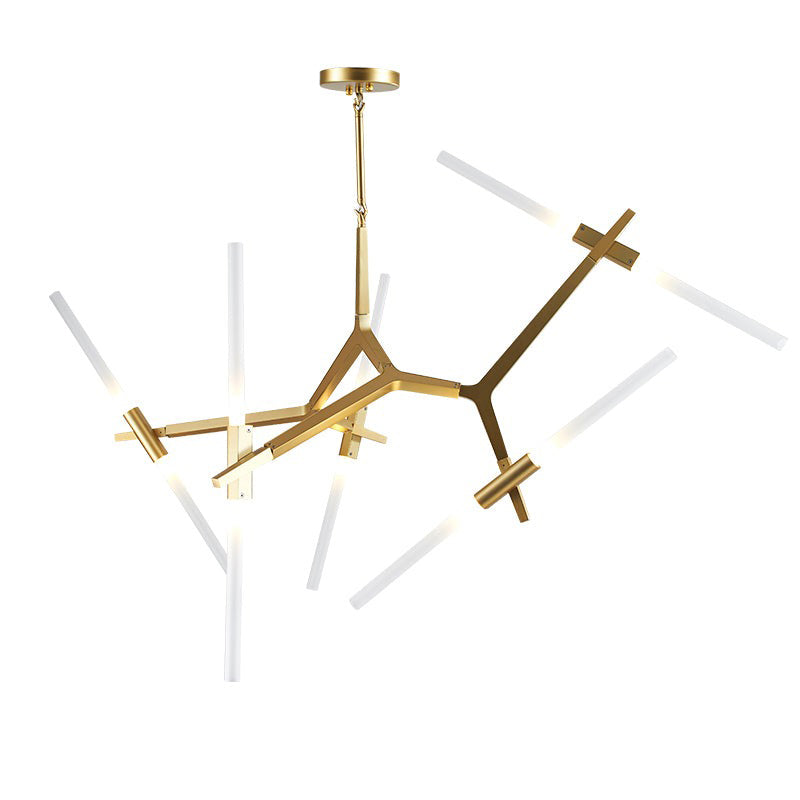 Kaievra LED Chandelier Machined Aluminum & Glass 33"W x 25"D