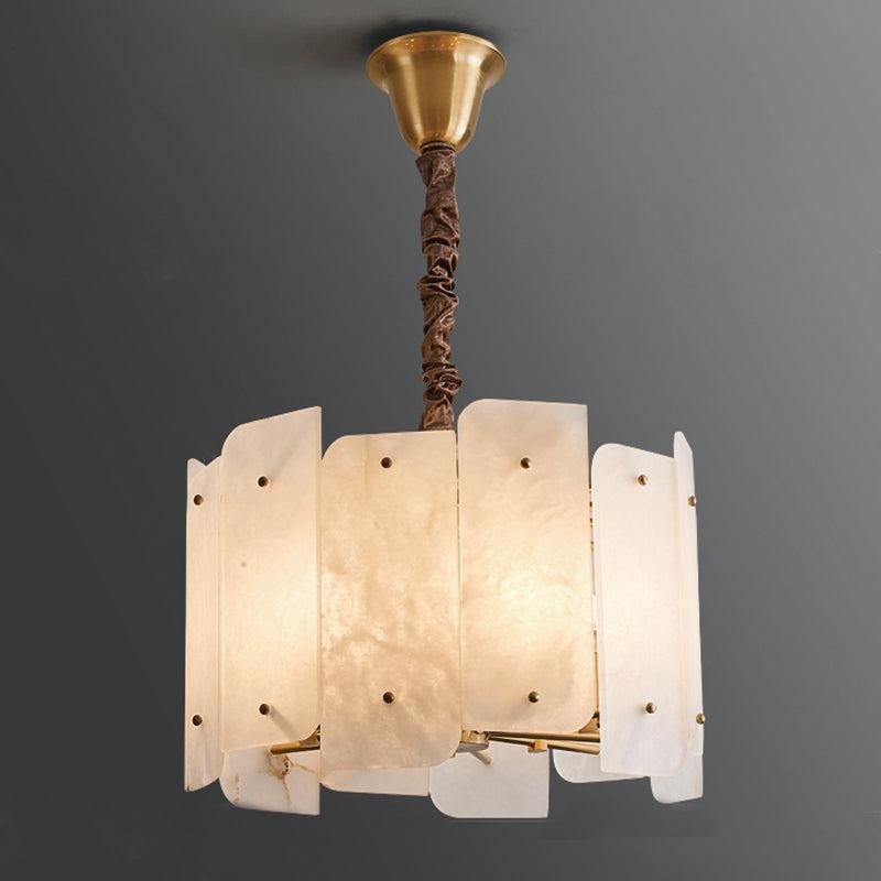 Alabaster Lorry Round Chandelier 20" 31" - Richardrider
