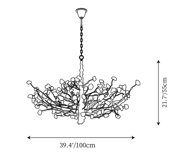 Gemstone Branch Chandelier with Artistic Design for Bedroom or Living Room - Richardrider