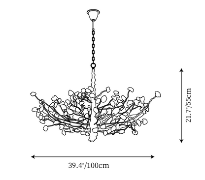 Gemstone Branch Chandelier with Artistic Design for Bedroom or Living Room - Richardrider