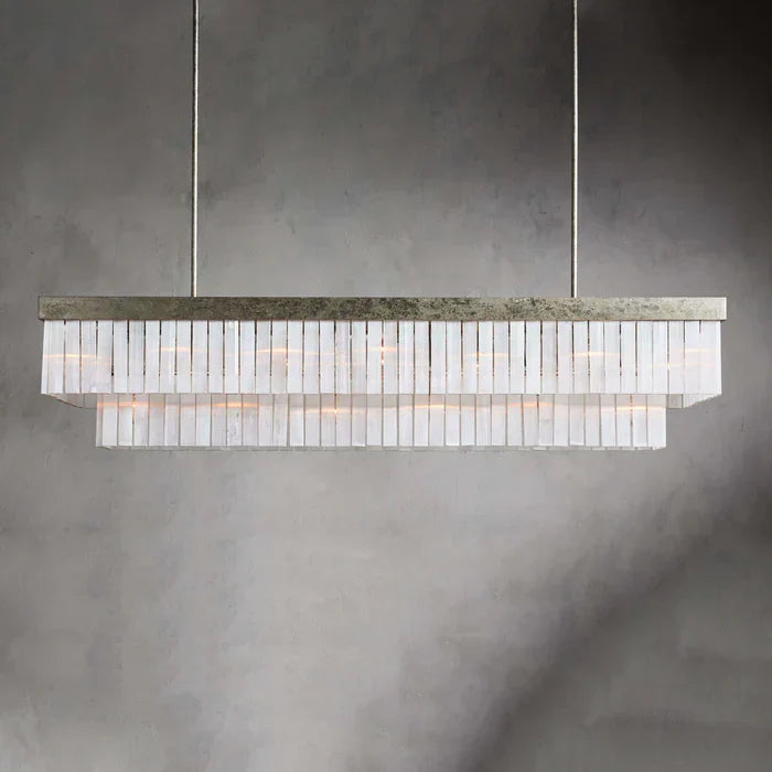 Cameron Rectangular Alabaster Chandelier