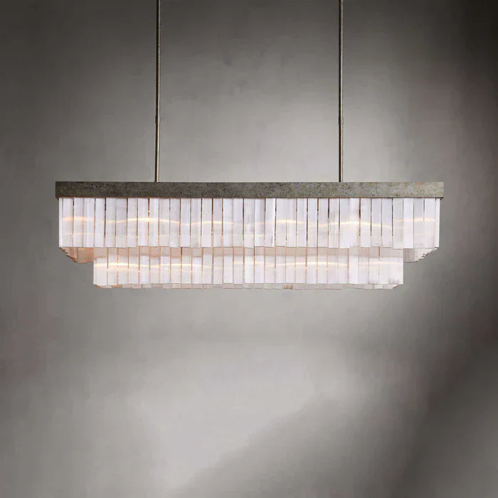 Cameron Rectangular Alabaster Chandelier