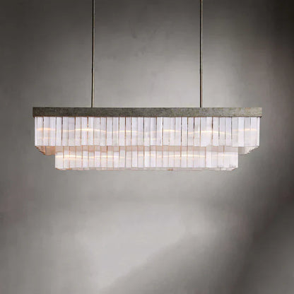 Cameron Rectangular Alabaster Chandelier