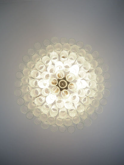 Murano Glass Chandelier – 101 Tuber – Textured – Transparent