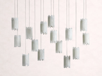 Gianna Rectangular Selenite Stone Chandelier 15 LIGHT 20 LIGHT