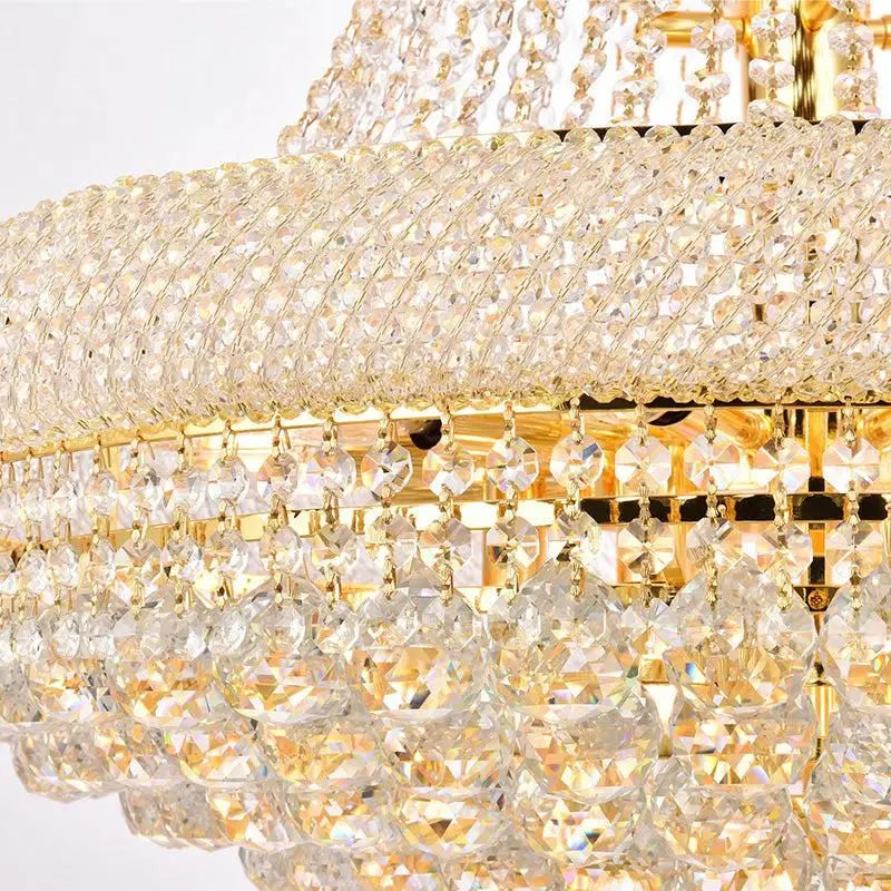 Kaler Elegant Luxury Living Room Three Tier Crystal Chandelier 30" D - Richardrider