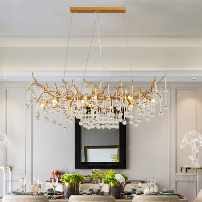 Iris Raindrop Clear Crystal Branch Chandelier - Richardrider