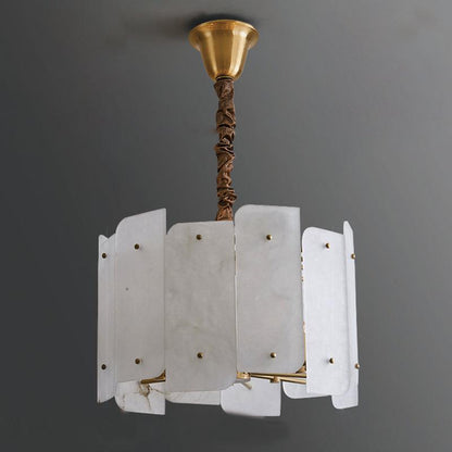 Alabaster Lorry Round Chandelier 20" 31" - Richardrider