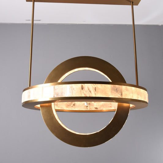 Rolantis -I Rock Crystal Pendant Brass - Richardrider