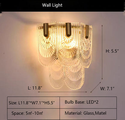 Nordic Light Luxury Patterned Glass Pendant Chandelier Suit for Living/Dining Room/Bedroom