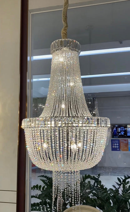 Luxury Modern Empire Crystal Chandelier for Foyer /Entryway/ Living Room