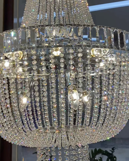 Luxury Modern Empire Crystal Chandelier for Foyer /Entryway/ Living Room