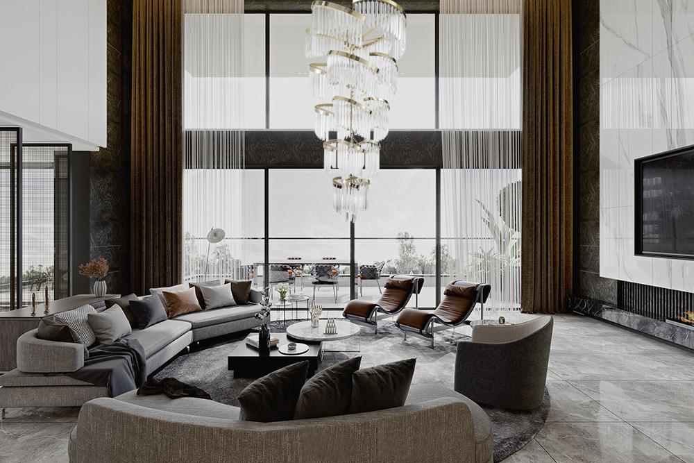 Twin Palms Foyer Crystal Chandelier - Richardrider