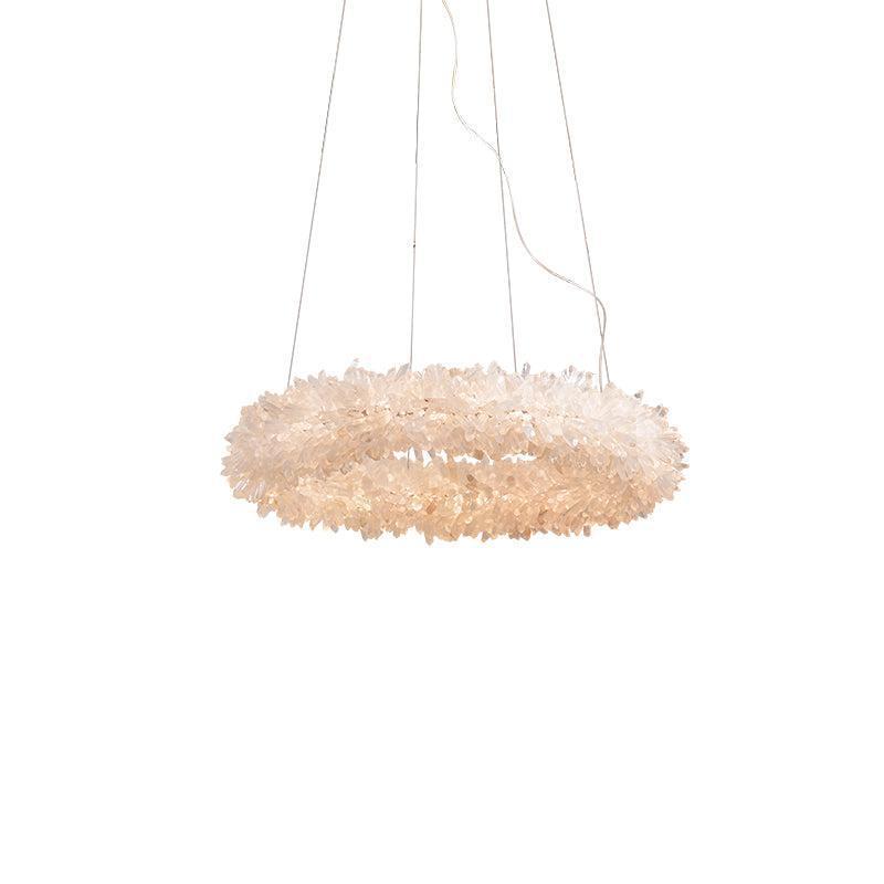 Small Round Luxury Rock Crystal Chandelier 23.6" D - Richardrider