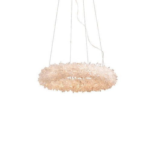 Small Round Luxury Rock Crystal Chandelier 23.6" D - Richardrider
