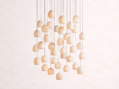 Arica Alabaster Round Chandelier