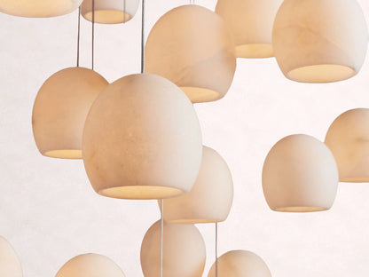 Arica Alabaster Round Chandelier