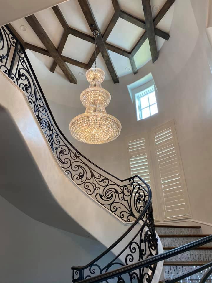 Luxury French Empire Chandelier for Villa Hall Ceiling Three-layers Crystal Light for Hotel Lobby - Richardrider
