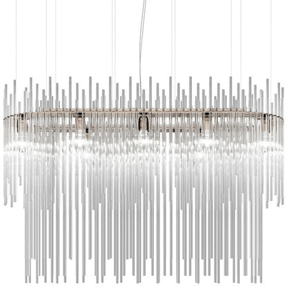 Ivory Veins Two-Tier Linear Pendant