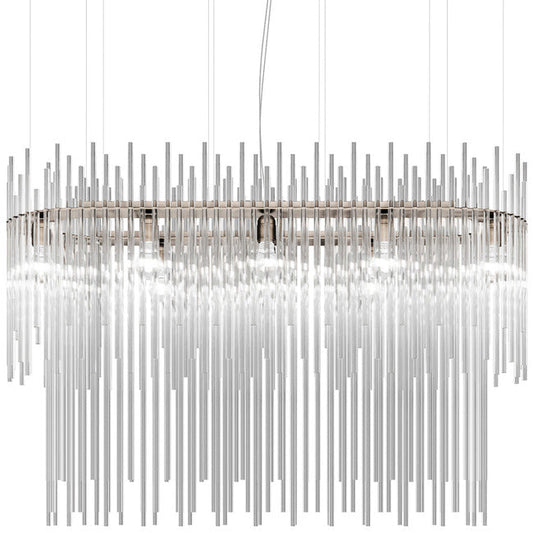 Ivory Veins Two-Tier Linear Pendant
