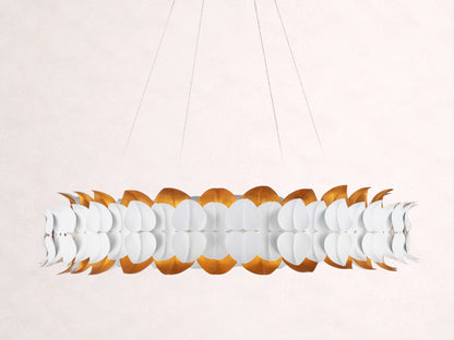 Darla Hand sculpted Leaves Chandelier 39''D