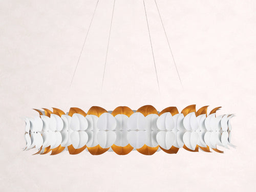 Darla Hand sculpted Leaves Chandelier 39''D