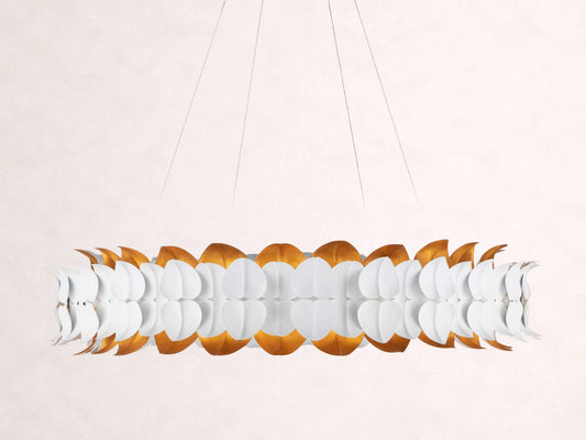 Darla Hand sculpted Leaves Chandelier 39''D