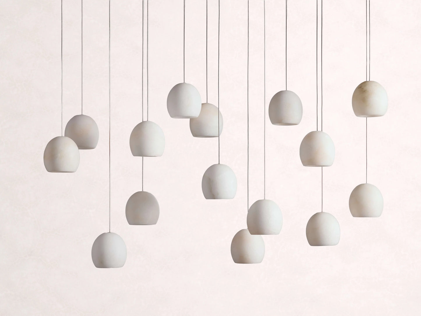 Arica Alabaster Rectangular Chandelier