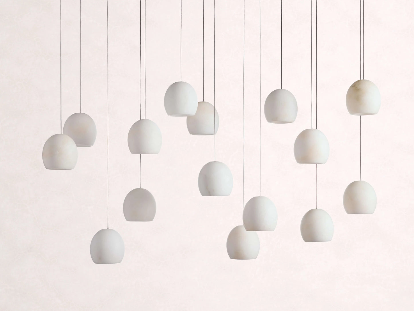 Arica Alabaster Rectangular Chandelier
