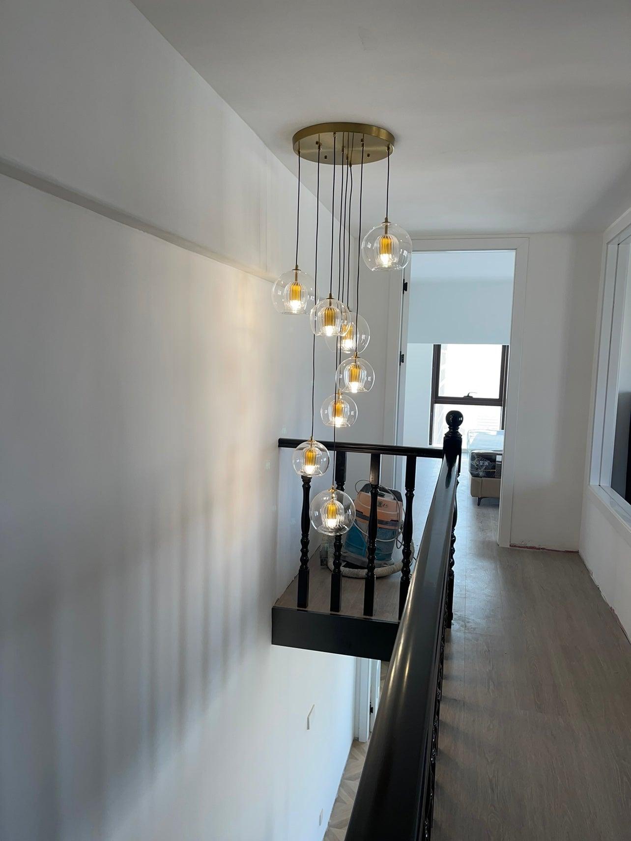 Scandinavian Modern Minimalist Extra-long Chandelier for Staircase/Loft/High-ceiling Space