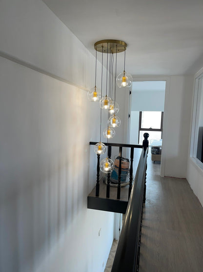 Scandinavian Modern Minimalist Extra-long Chandelier for Staircase/Loft/High-ceiling Space