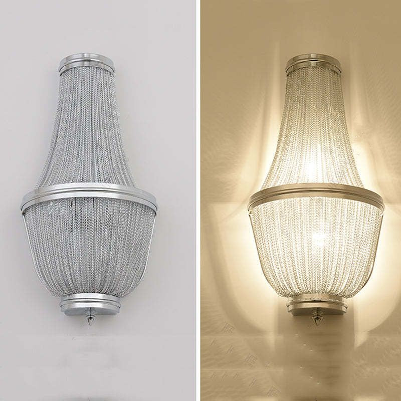 Tassel Aluminum Chain Wall Sconce In Living Room - Richardrider