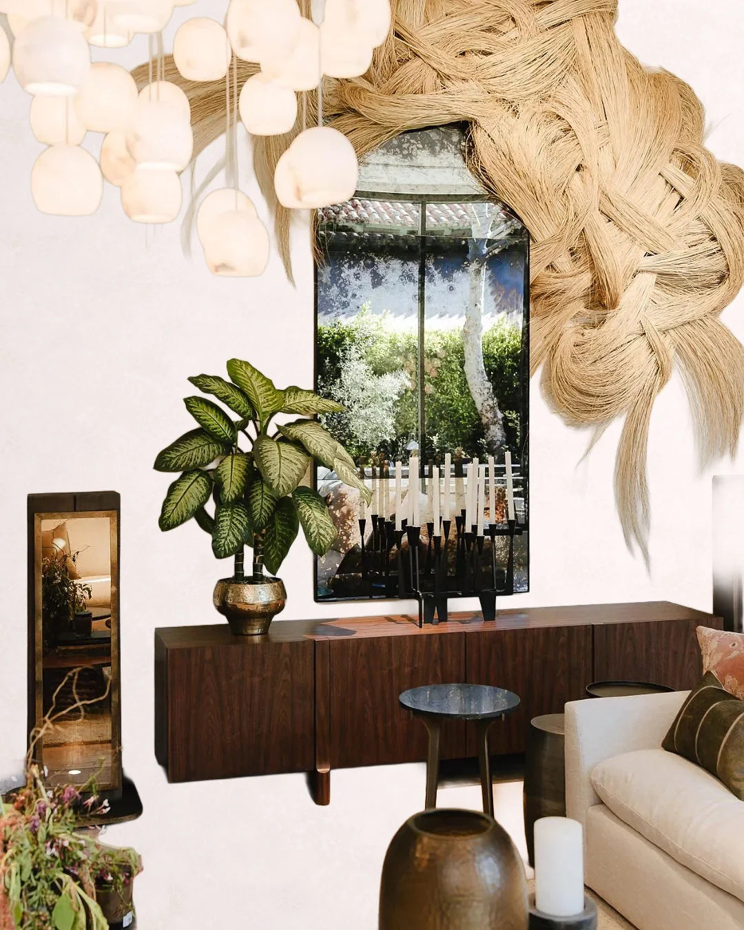 Arica Alabaster Rectangular Chandelier