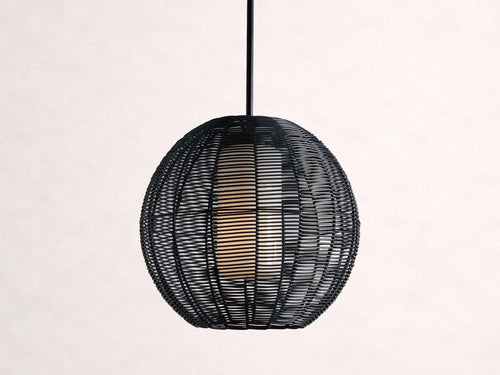 Cohen Globe Wicker Outdoor Pendant 20''D