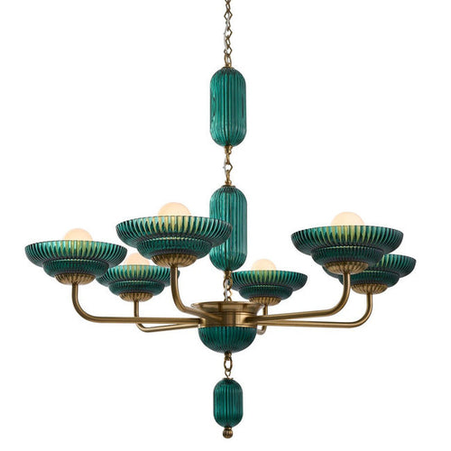 Veridian Murano Glass Chandelier