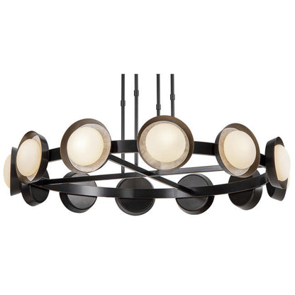 PrismFlow Alabaster Metal Chandelier