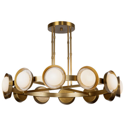 PrismFlow Alabaster Metal Chandelier