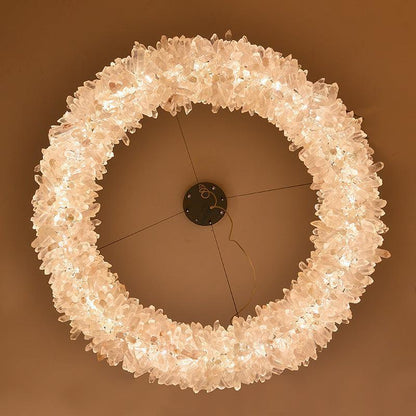 Small Round Luxury Rock Crystal Chandelier 23.6" D - Richardrider