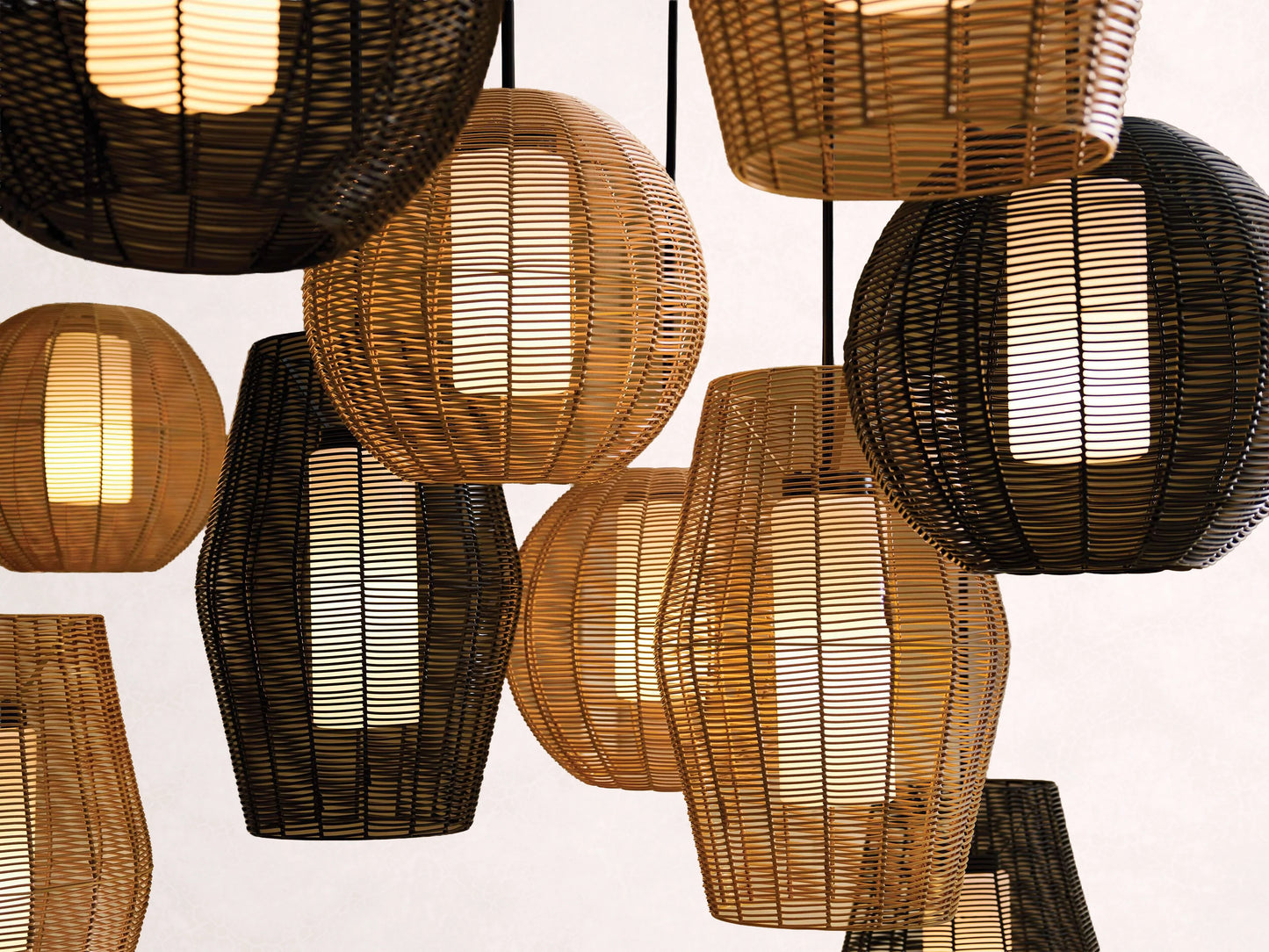 Cohen Globe Wicker Outdoor Pendant 20''D