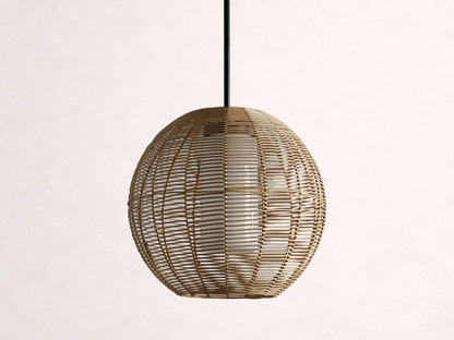 Cohen Globe Wicker Outdoor Pendant 20''D