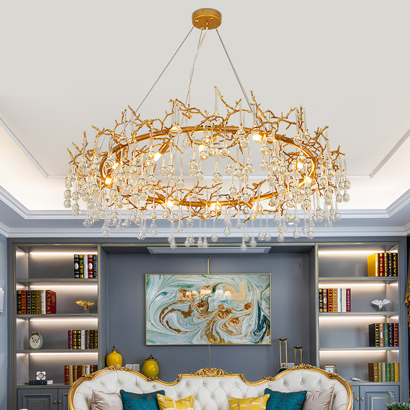 Iris Raindrop Clear Crystal Ring Branch Chandelier - Richardrider