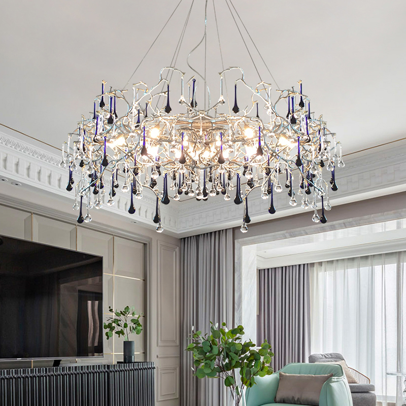 Iris Raindrop Crystal Branch Chandelier 31'' 39'' 47'' - Richardrider