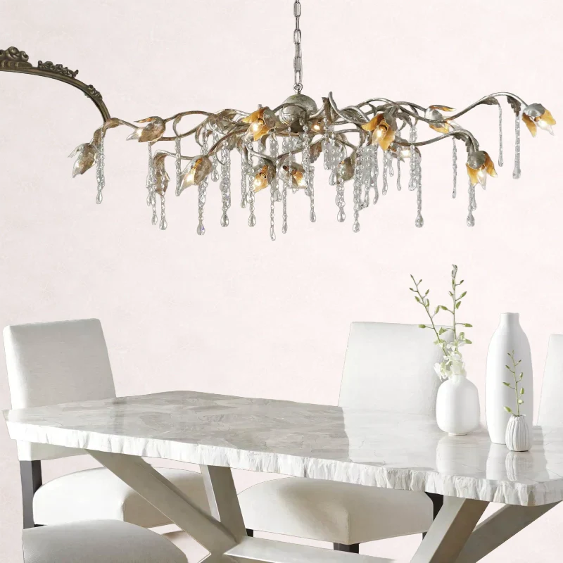 Viticcio Rectangular Chandelier in Silver