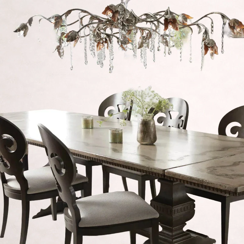 Viticcio Rectangular Chandelier in Silver