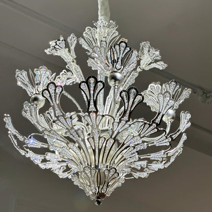 French Style Floral Crystal Chandelier