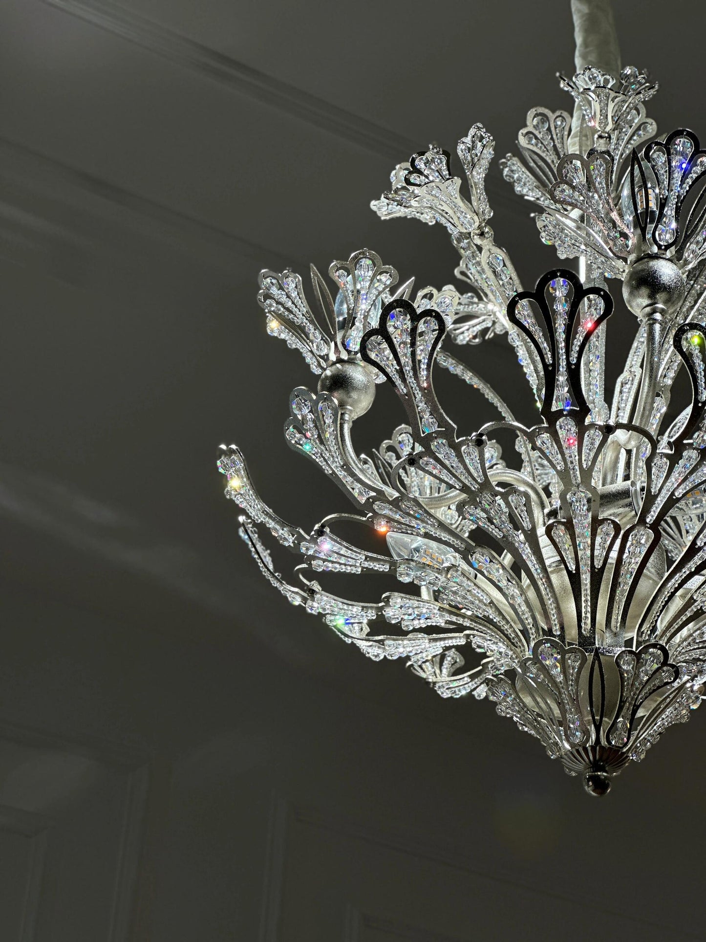 French Style Floral Crystal Chandelier